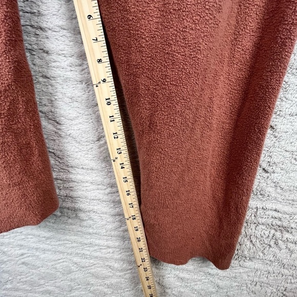 SPIRITUAL GANGSTER Linen Terry Cloth Brown Wide Leg Crop Pull On Pants Sz Large - Picture 12 of 13